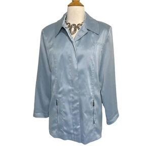 CS signature M ice blue jacket with zipper pockets‎